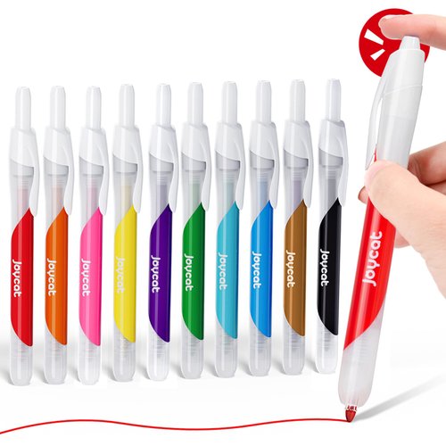 JoyCat Click Washable Markers for kids with Retractable Tips,10 Colors Markers Set,retractable ma...