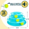 Our Pets Wobble Triple Chase Ball Track Interactive Cat Toy for Indoor Cats with Catnip (Cat Toys, Kitten Toys for Hunting and Chasing w/Rattling, Rolling Balls) Also Fun for Multiple Cats