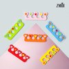 ZMOI 6 Pieces Colorful Girly Mini Emery Nail Files + 6 Pairs Heart Design Toe Separators Manicure/Pedicure Kit Kid Spa Party (Pack of 1)