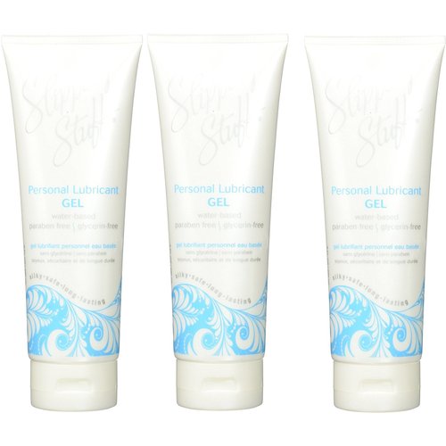 Water-based Silky Safe Longlasting Personal Lubricant GEL by Slippery Stuff Zwctzc, 3 Pack (8 oz)