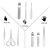 Manicure Set, OKOM Manicure Kit, Travel Essentials Nail Kit, Nail Care Set with Nail Clippers Nail File and Cuticle Pusher, Gifts for Men and Woman,Nail Set with Luxurious PU Leather Case(9Pcs)