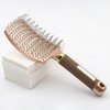 Vented Curved Detangling Brush Blow Dry Paddle Brush for Women Men, Anti-frizz Styling Hairbrush Comb for Curly Fine Wavy Natural Tangled Hair, Wet or Dry Use