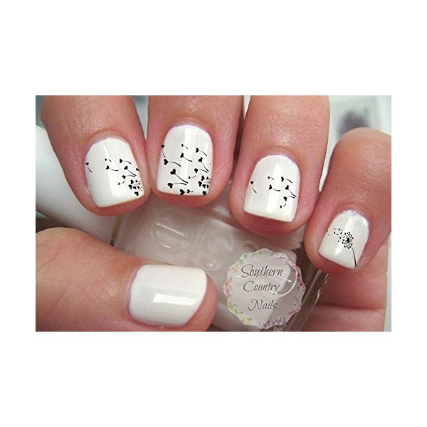 Dandelion Heart Nail Art Decals