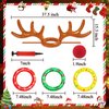 Dokeawo Christmas Games Inflatable Reindeer Antler Ring Toss Games Christmas Games for Family Party Christmas Party Supplies Funny for Kids & Adults