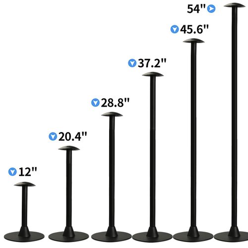 NEXCOVER Boat Cover Adjustable Height from 12" to 54" ABS Support Pole (1 Pack) | 6-Stage Extension System Pontoon Boat Cover Poles