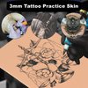 3mm Tattoo Practice Skin 4 Pcs 8x6'' Thick Blank Fake Practice Skin for Tattooing Microblading Beginners and Artists