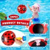 Jexine 24 Pcs 5 Inch Ladybug Inflatable Beach Balls for Kids Beach Balls for Summer Pool Games Kids Birthday Pool Party Supplies(Ladybug,5 Inch)