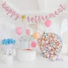 INNORU Happy Retirement Banner - Pink Glitter Welcome Back- Retired AF, Retirement Party Decorations for Women