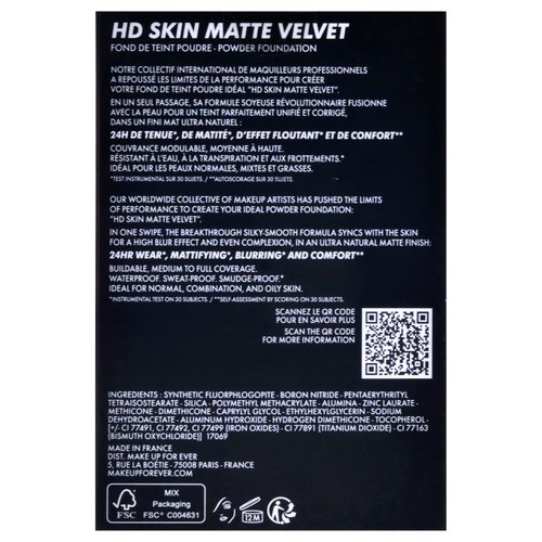 HD Skin Matte Powder Foundation - 1Y18 by Make Up For Ever for Women - 0.38 oz Foundation