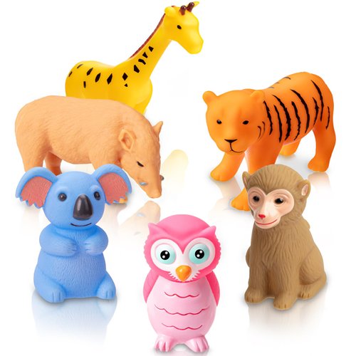 Bath Toys, Baby Toddler Bath Toy, No Hole Animal Bathtub Toys for Infants 6-12-18 Months & Toddlers 1-3 (Animal A, 6 PCS)