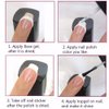 DANNEASY 3Pcs Easy French Nail Smile Line Acrylic Gel Cutter Tool C-Shaped Manicure Edge Trimmer Cutter Template With 1Pcs French Nail Stickers Tips Guides