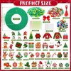 Moucuny 32 Sets DIY Christmas Crafts Kits Christmas Foam Wreath Craft Kits Snowman Santa Bows Sticker Christmas Wreath Ornaments Christmas Arts and Crafts for Christmas Tree Home Indoor Decoration