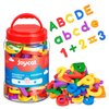 JoyCat 104 Pieces Magnetic Letters Numbers Alphabet Fridge Magnets ABC 123 Preschool Educational Learning Plastic Colorful Toy Set Uppercase Lowercase Math Symbols for Toddlers Kids
