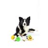 Midlee Silly Face Halloween Balls Plush Dog Toy