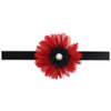 Black Red Flower Headband for Baby Girls Black Flower Red Hair Band Headdress JBC17 (4 Pcs-Set)