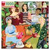 eeBoo: Piece and Love Jane Austen's Book Club 1000-piece Square Adult Jigsaw Puzzle, Jigsaw Puzzle for Adults and Families, Includes Glossy, Sturdy Pieces and Minimal Puzzle Dust