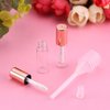25 Pack Empty Lip Gloss Tubes Containers, Clear Mini Refillable Lip Balm Bottles with Rubber Inserts and Transfer Pipettes for Lip Samples Travel Split Charging DIY Makeup (1.2 ML, Rose Gold)
