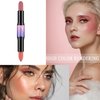 Wismee Dual-Ended Cream Blush Stick,Cream Blush Makeup Stick,Buildable Blush Stick for Cheeks Long Wearing,Easy Application,Lightweight Multi Stick,Plum & Peach