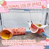 LEFTSTARER Pet Small Animal Hanging Hammock Ferret Bunkbed Cage Toy for Hamster Rat Sugar Glider Parrot Guinea Pig Hideout Play Sleep (Strawberry)