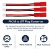 3pcs JST to PH2.0 Adapter Cable JST Adapter PH2.0 Connector JST Connector Female JST-PH Cable PH2.0 to JST Adapter SCX24 Battery Cable for Axial SCX24 1/24 RC Tracked Vehicle