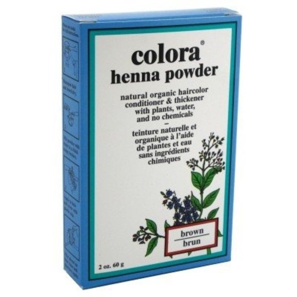 Colora Henna Powder Hair Color Brown, 2 oz (Pack of 5)
