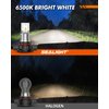 SEALIGHT Upgrade 5202 5201 LED Fog Light Bulbs, 1:1 Size Halogen Replacement Bulb, Plug and PLAY, 400% Super Brightness 6500k White PS19W PS24W Fog Lights Bulb for Car, Pack of 2