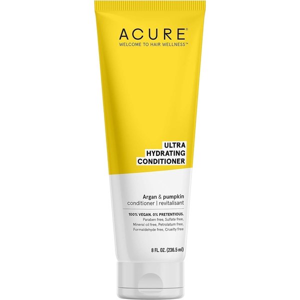 Acure Ultra Hydrating Conditioner | 100% Vegan | With Argan & Pumpkin | 8 Fl Oz