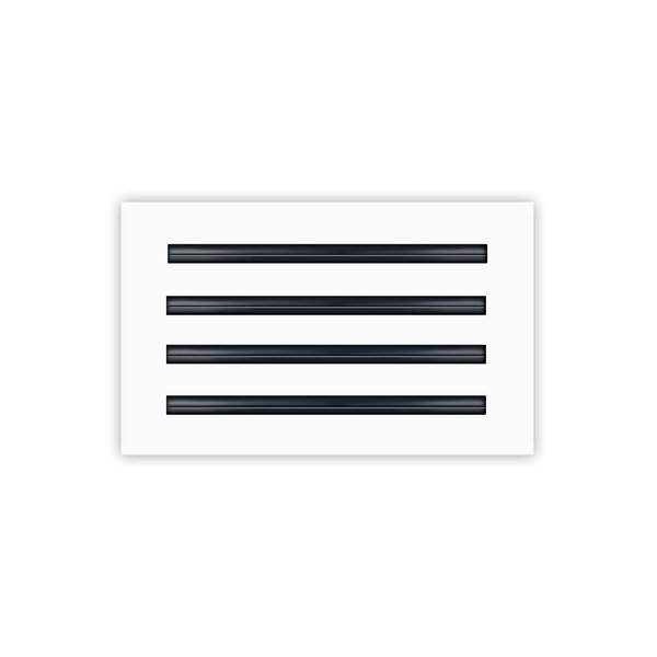BUILDMART - 12x8 Modern AC Vent Cover - Decorative White Air Vent - Standard Linear Slot Diffuser - Register Grille for Ceiling, Walls & Floors - Texas Buildmart
