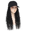 Yunkang Goddess Faux Locs Wig Hat With Curly Locs For Black Women Synthetic Bohemia Locs Twist Crochet Curls Braids with Cap Hippie dreadlock Wig Baseball Cap Braided Wigs (18inch, 1B)