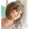 XIUFAXIRUSI XIUFAXIRUSI Highlight Blonde Bob Wigs for White Women Short Straight Bob Wig with Cute Bangs Chin Length Synthetic Wig for Daily,Party Use
