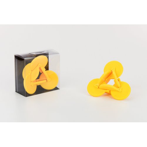 PLAYABLE ART OSM - Forever Turning Kinetic Sculpture - Retail Gift Box Packaging (Yellow)