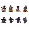8 Sheets Halloween Temporary Tattoos for Kids, Cat with Witch Hat Tattoo Stickers for Halloween Party Decorations Supplies Favors Goodie Bag Fillers Makeup