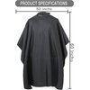 Borogo Professional Hair Cutting Cape with Neck Duster Brush, Adjustable Waterproof Salon Closure Barber Cape Hair Cutting Accessories Black