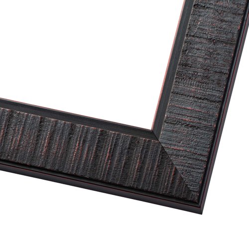 Poster Palooza 5x6 Frame Brown Distressed Mahogany Solid Wood Picture Frame with UV Acrylic Plexiglass, Foam Board Backing & Hanging Hardware Included