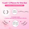 FindLove 2 Pairs Magnetic Lashes with Applicator Short Waterproof Magnetic Eyelashes Kit Natural Look Easy to Wear(SCH)