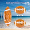 durony 12 Pieces Football Beach Ball 11 Inch Inflatable Football Bouncing Sports Ball Bouncy Toy Favors for Football Birthday Party Summer Beach Pool Games Decorations