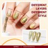 SUPWEE Gold Nail Polish Quick Dry Christmas Nail Polish Shimmer Holographic Nail Lacquer Shimmer Iridescent Fingernail Polish for Beginner Finger Toe Manicure DIY 16ml/0.54fl oz