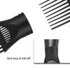 2 Pcs Hair Dryer Diffusers Blow Dryer Attachment with Comb Nozzles Fit for Hair Styling Tools Barber Hairstyling Accessories Black