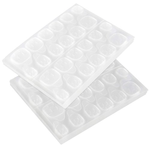Wobe 600pcs (25 Sheets) Double-Side Nail Glue Sticker Waterproof Breathable Jelly Double Sided Nails Adhesive Tabs for False Nail Tips Nail Glue Transparent Flexible Fake Nail Glue