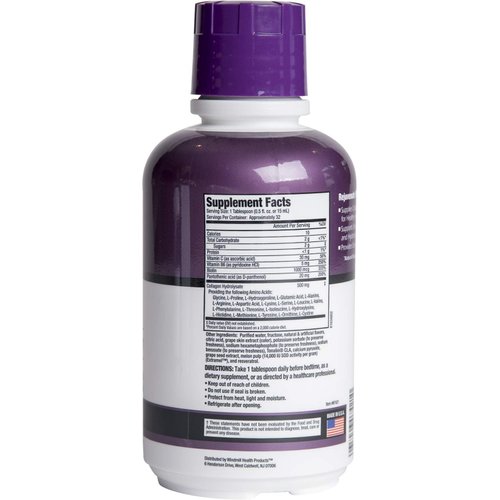 Rejuvicare Liquid Collagen Beauty Formula with Amino Acids, Protein and Biotin, Delicious Grape Flavor, Purple 16 oz ,32 servings