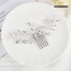 Easedaily Leaf Bride Wedding Hair Comb Silver Crystal Bridal Hair Piece Rhinestone Hair Accessories for Women and Girls