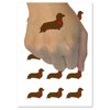 Long Haired Dachshund Dog with Heart Temporary Tattoo Water Resistant Fake Body Art Set Collection - 15 2" Tattoos (1 Sheet)