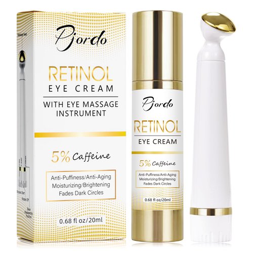 Pjordo Retinol Eye Cream for Dark Circles Puffiness, Under Eye Cream Anti Aging Eye Cream Reduce ...