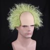 RightOn Green Wig with Bald Cap Costume Wig for Men and Women Short Curly Wig Green Wig Bald Cap Wigs for Cosplay Halloween