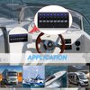 8 Gang Marine Switch Panel, Boat Rocker Switch Panel Waterproof, 12V Aluminum Switch Panel, Marine Toggle Switches ON/Off with Circuit Breaker 5A 10A 15A for Car RV Truck (Blue)