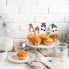 Gyufise 36Pcs Christmas Gnomes Cupcake Toppers Christmas Dwarf Santa Claus Snowflake Cupcake Picks Cake Decorations for Merry Christmas Theme Happy New Year Holiday Party Supplies