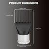 LURA Blow Dryer Comb Attachment,Blow Dryer Attachment for Hair Dryer Nozzles from 1.7 to 2.1,Hair Dryer Comb Attachment for Black Hair,Hair Straightening Pic Attachment