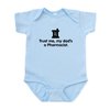 CafePress Trust Me My Dad's A Pharmacist Infant Bodysuit Infant Bodysuit Baby Romper