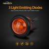 Partsam 2pcs 3/4" Mini Amber LED Marker Clearance Light Turn Signal Light Air Dam Lights, 3 Wires, 12V