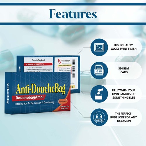 Prank Pill Box Funny Gifts for Men - Gag Christmas Gifts Funny - Prank Gift - Gag Gift Idea for Adults - Adult Gifts - Presents for Men Empty Prank Gift Box Fill It with Candy (Anti-D*ucheBag)